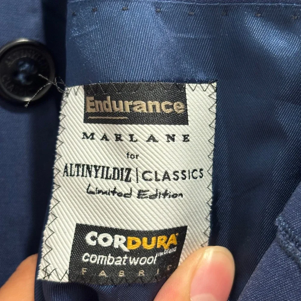 Altinyildiz Classics Limited Edition Blue Wool Blazer Marlane Endurance Size 50